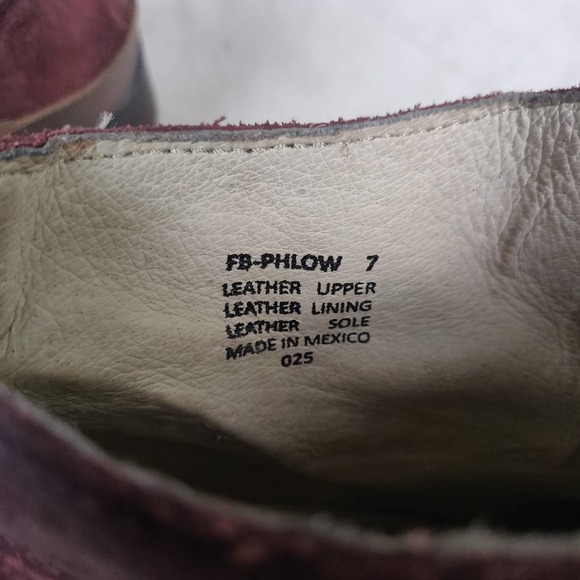 Freebird by Steven Ankle Boots Women's 7 Phlow Red Suede Leather Harness Bootie - Picture 9 of 10